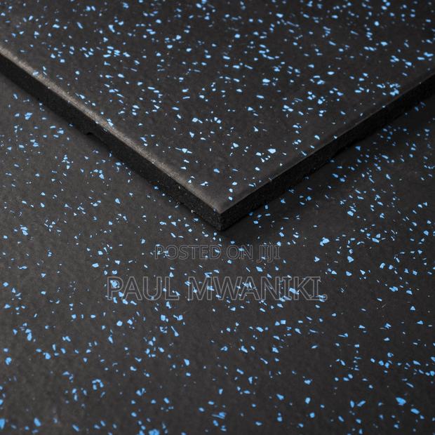 Gym Mats, Black With Blue Fleks - main view