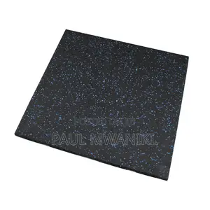 Gym Mats, Black With Blue Fleks