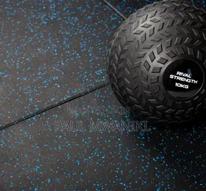 Gym Mats, Black With Blue Fleks