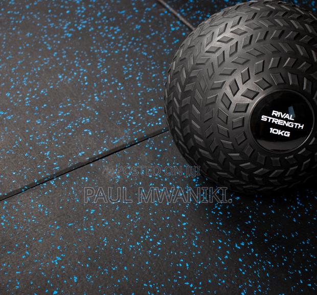 Gym Mats, Black With Blue Fleks - thumbnail 4