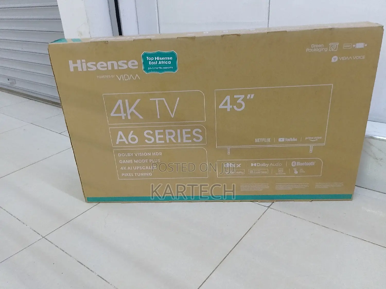 Hisense 43 Inches Smart Uhd Frameless Tv A6 Series