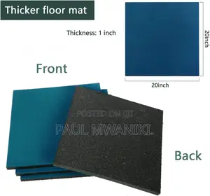 Gym Tiles Floor Rubber 50cmm×50cm×20mm Heavy Duty Rubber.