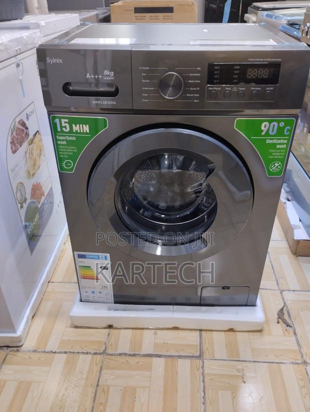 Syinix Front Load Washing Machine 8 Kg (Silver)