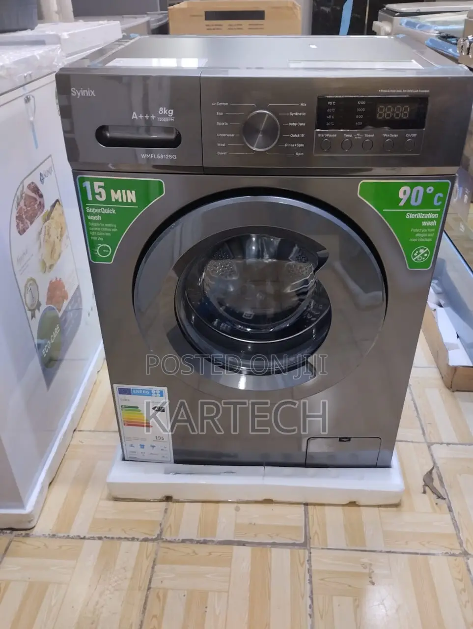Syinix Front Load Washing Machine 8 Kg (Silver)
