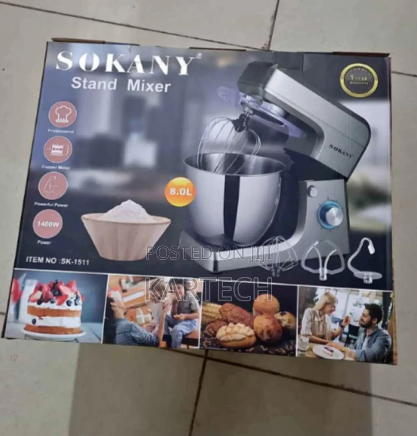 Sokany Original 8 LTR Heavy Commercial Digital Stand Mixer