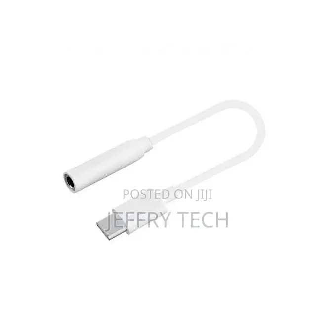 Type C Male to 3.5mm Female Jack AUX Audio Headphone-White