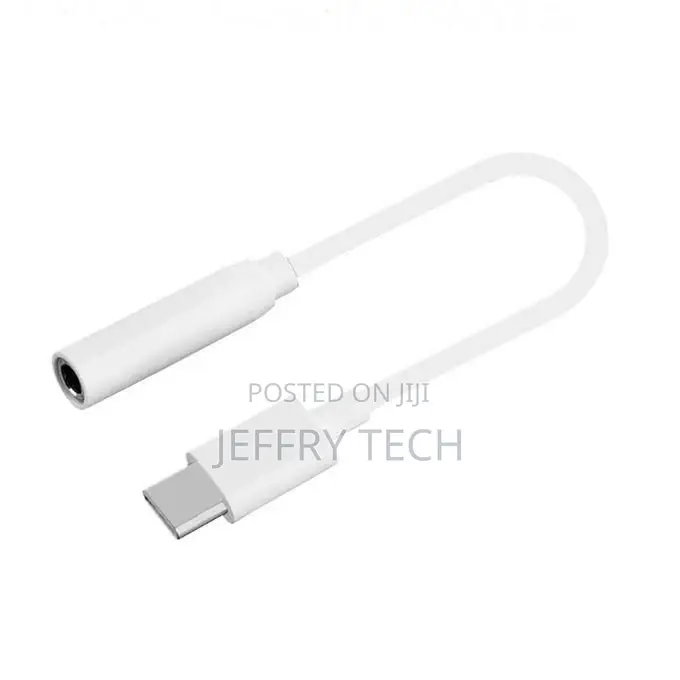 Type C Male to 3.5mm Female Jack AUX Audio Headphone-White