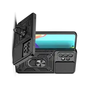 (Black)Slide Camera Lens Case for Samsung Galaxy S21 Ultra