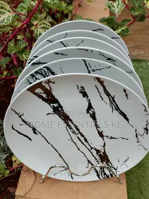 *6pcs New Ceramic Dinner Plates - Plate Rack Not Included