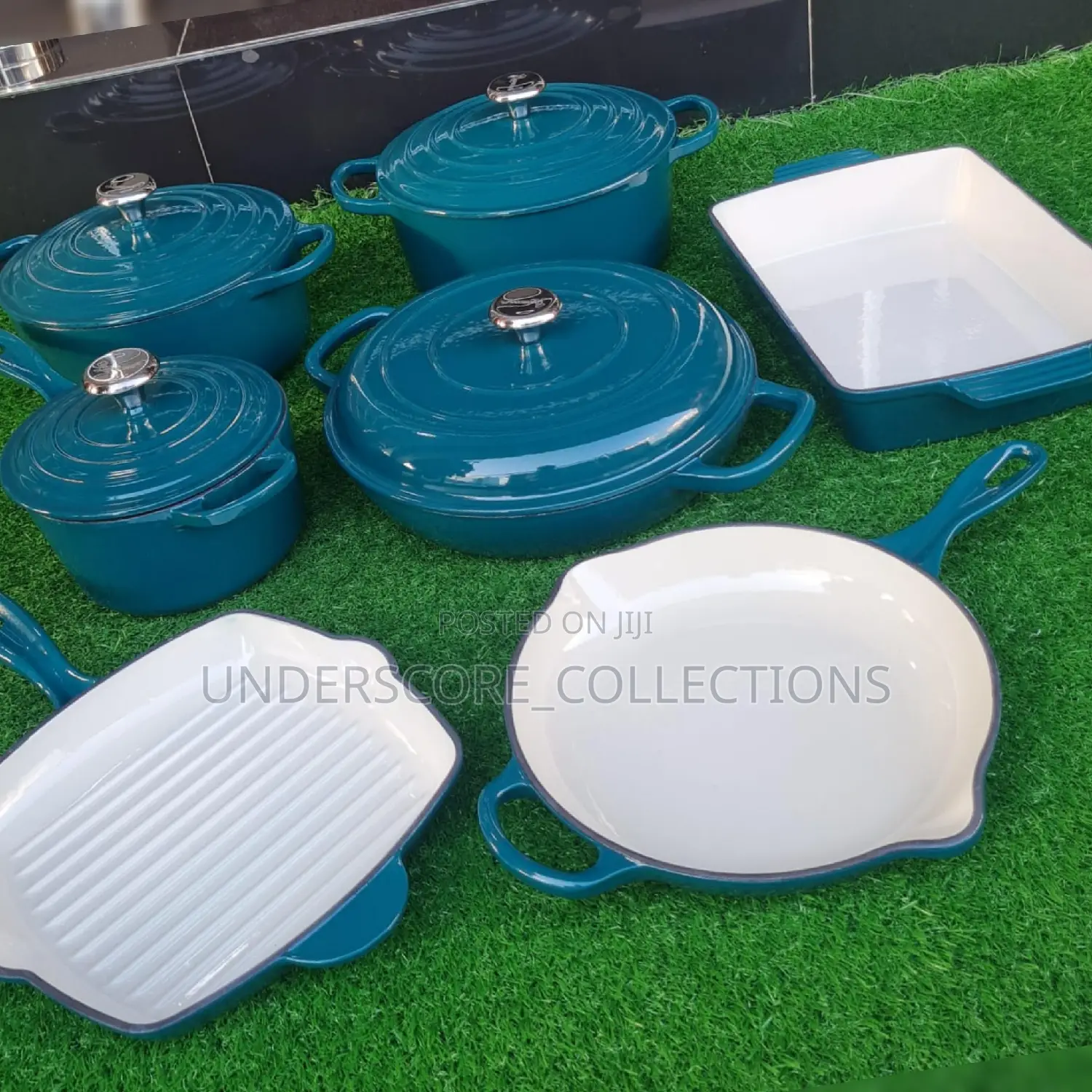 Must Have Blue Heavy Enamel Cast Iron Pots With Lid
