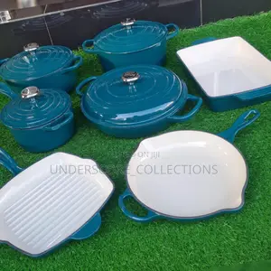 Must Have Blue Heavy Enamel Cast Iron Pots With Lid