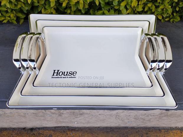 3pcs Set Acrylic Serving Tray-3shapes - main view
