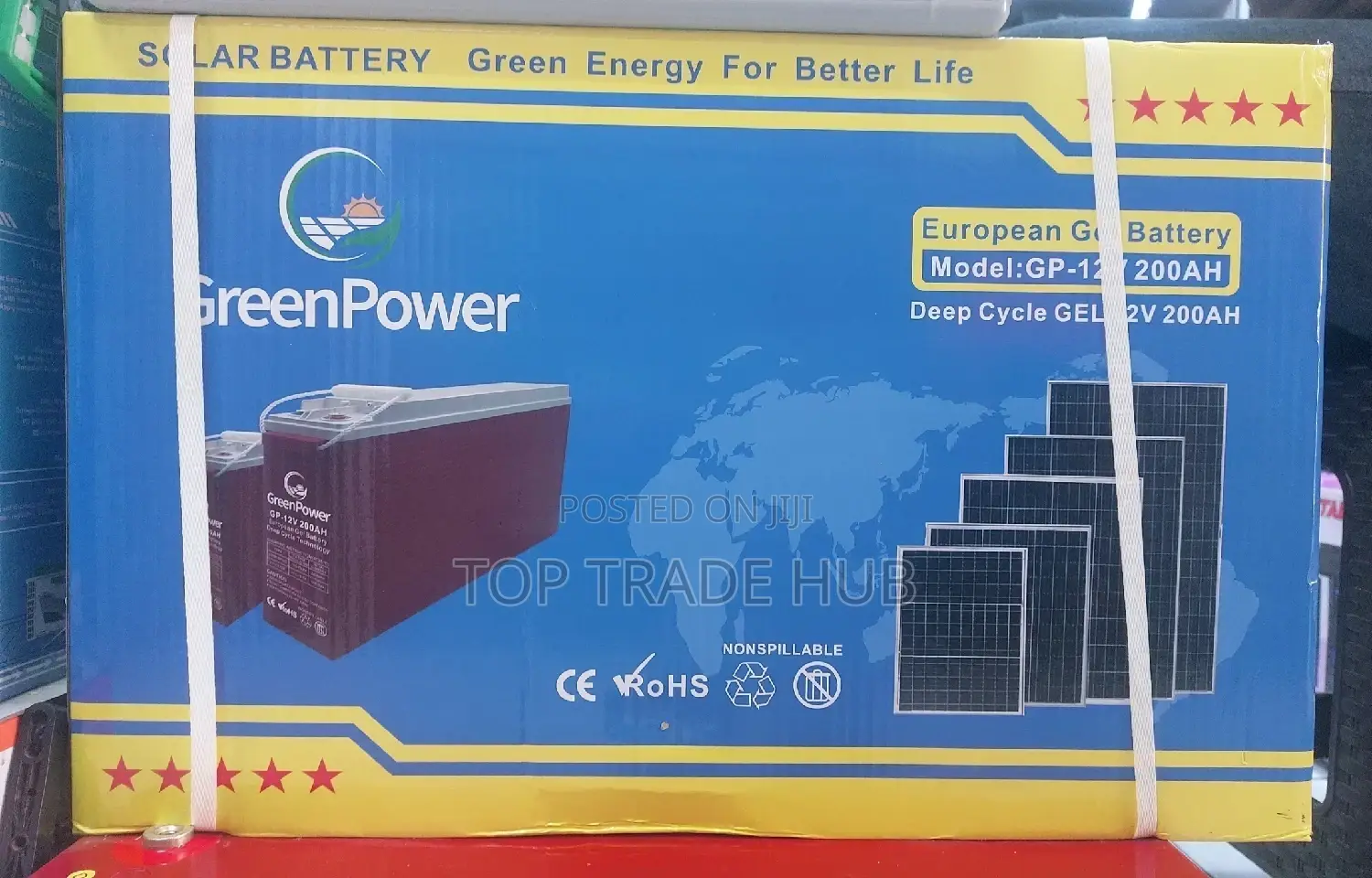 Greenpower Slim European Gel Battery 200ah