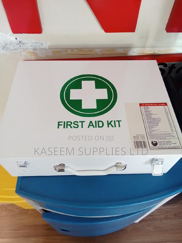 White Wall Mounted First Aid Kit - thumbnail 2