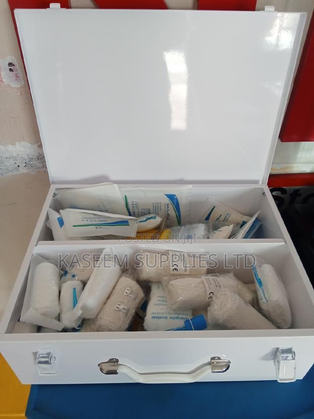 White Wall Mounted First Aid Kit - main view