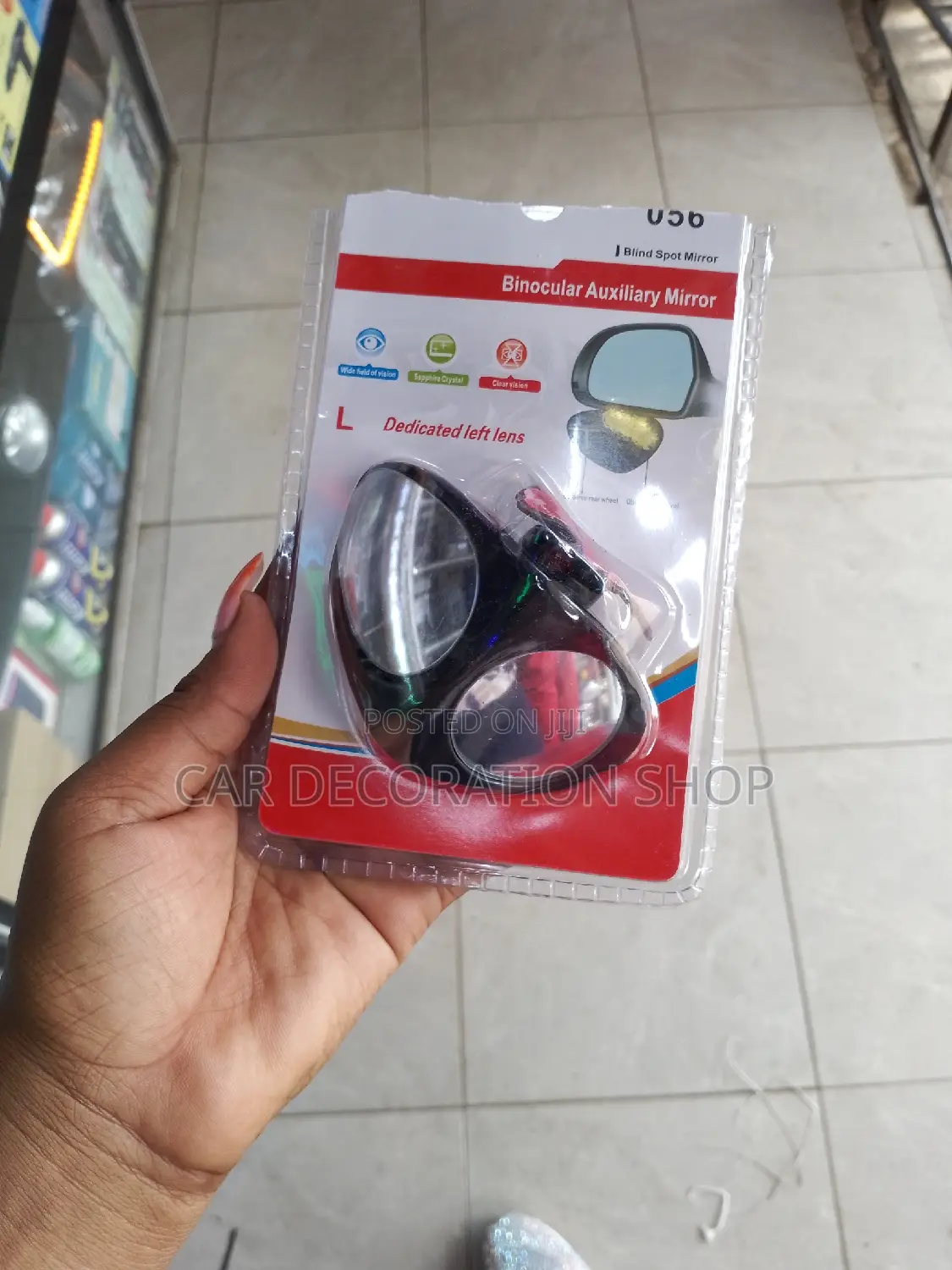 1pc 360° Bottom Side Mirror Rotatable Blind Spot Mirror