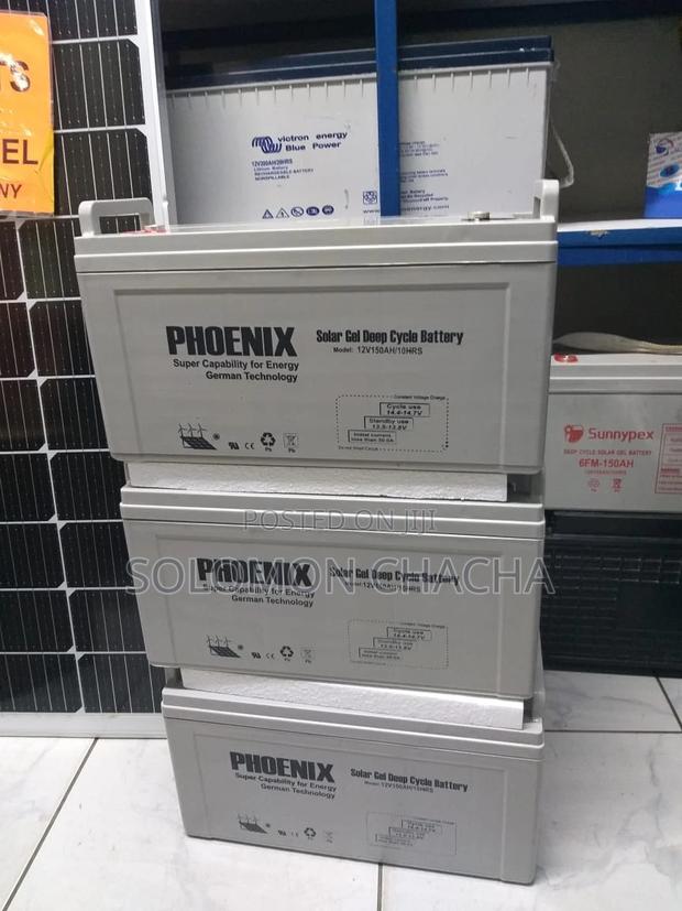 Phoenix 12v 150ah Solar Gel Battery Best Market - thumbnail 3