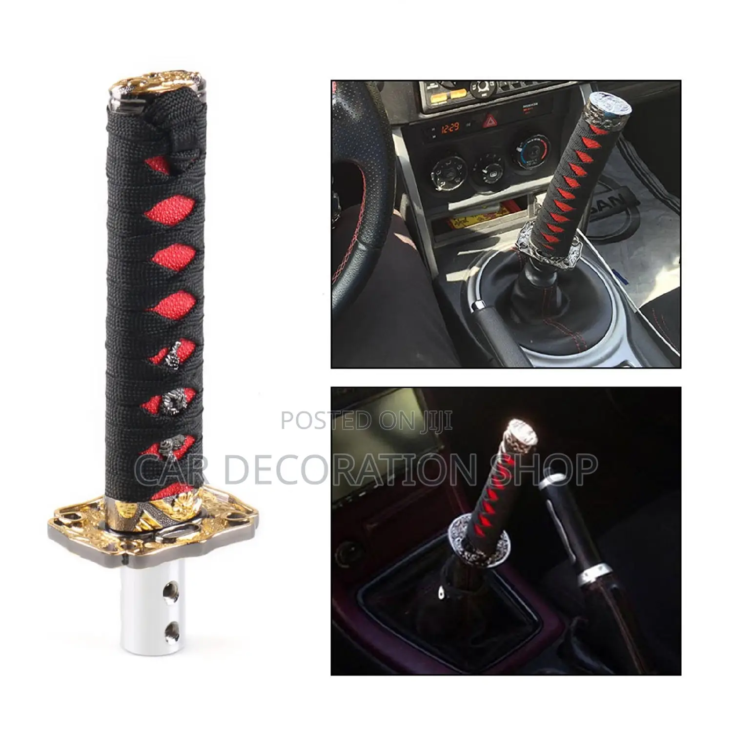10cm Chrome Car Katana Sword Gear Knob