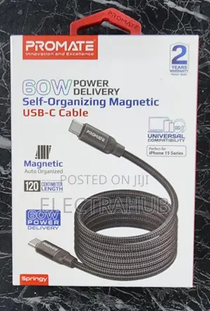 Promate Springy 60W Power Delivery USB Cable