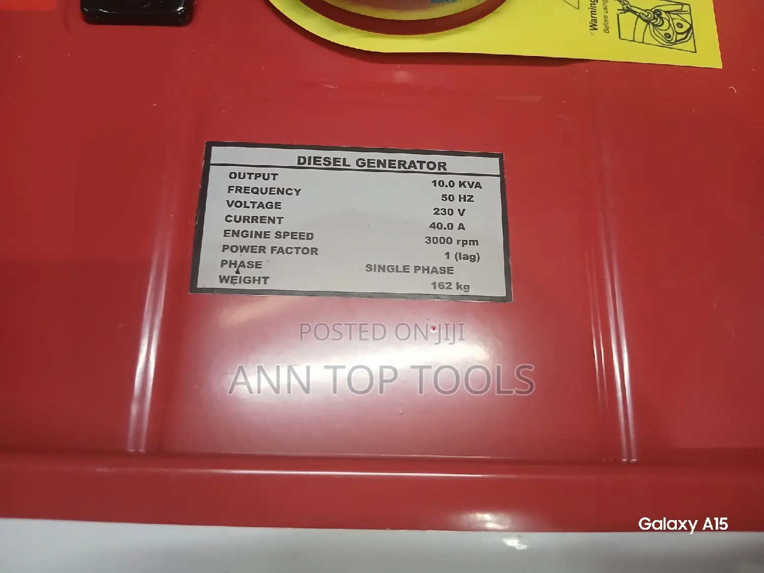 10.0 Kva UK Standard Open Single Phase Diesel Generator