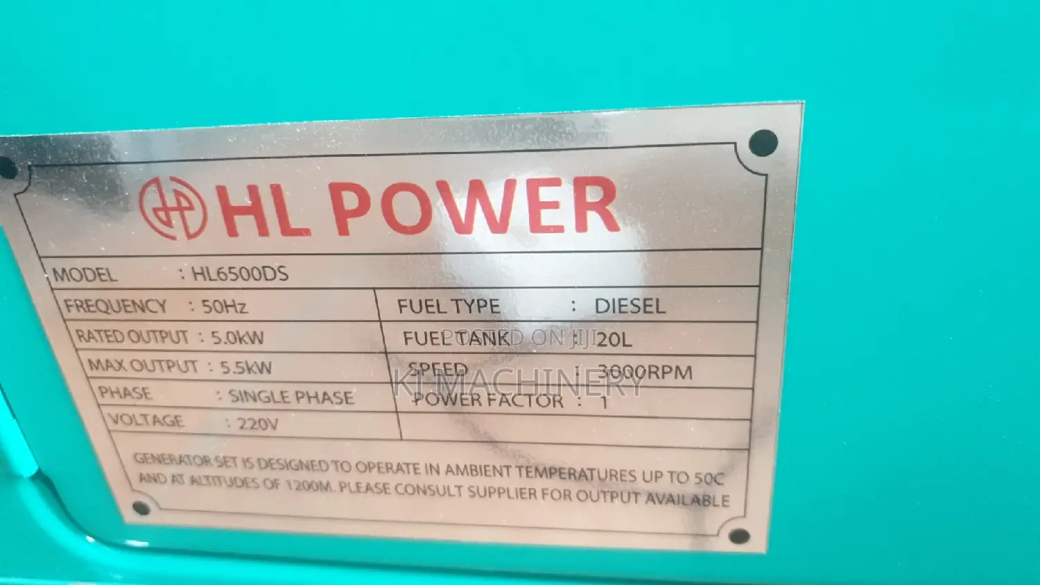 Hl Power 6.5kva Diesel Silent Generator With A.T.S