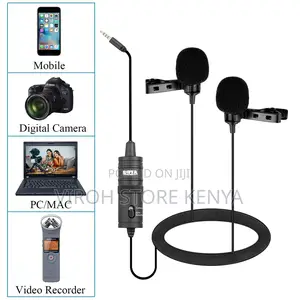 Boya M1DM Dual Omnidirectional Lavalier Microphone