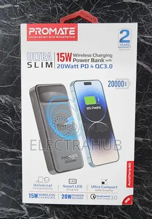 Promate Auratorq-20 15W Wireless Charging Power Bank