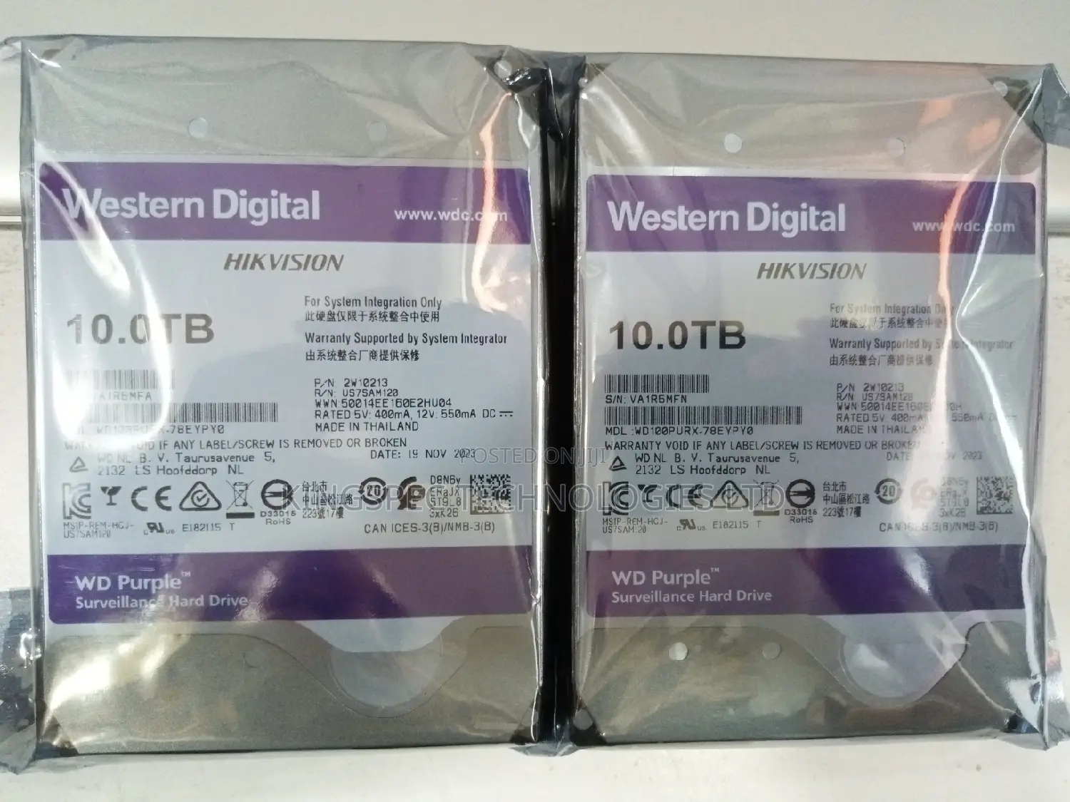Western Digital (Wd) Purple 10tb Surveillance Hard Drive