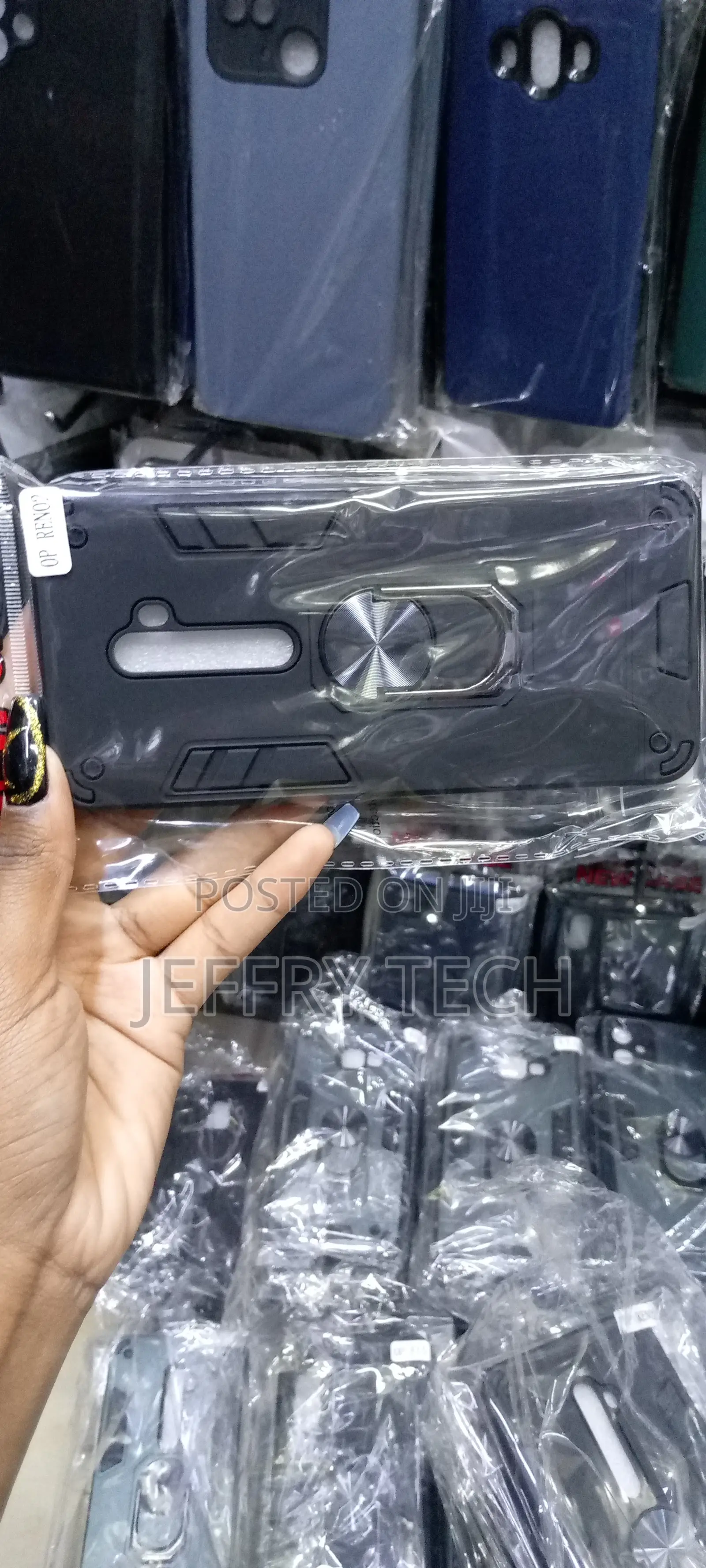 Oppo Reno 2 Ring TPU Hard PC Armor Back Cover