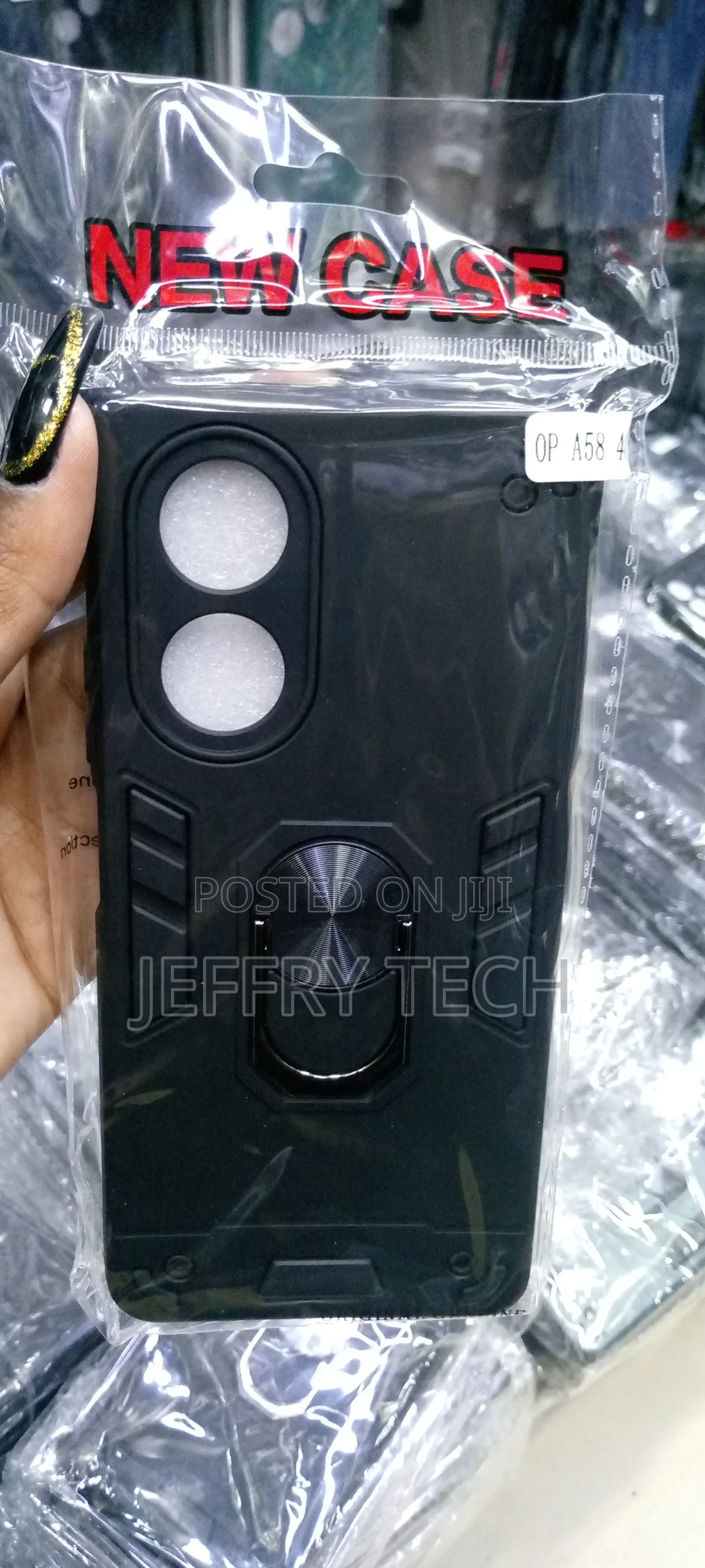 OPPO A58 4G Case With Stand Ring Lens Slide Protection