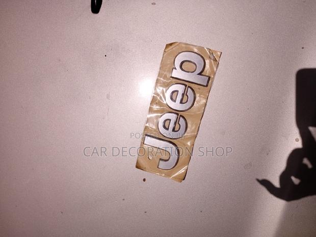 Silver JEEP Replacement Letter Word Badge (Black Available