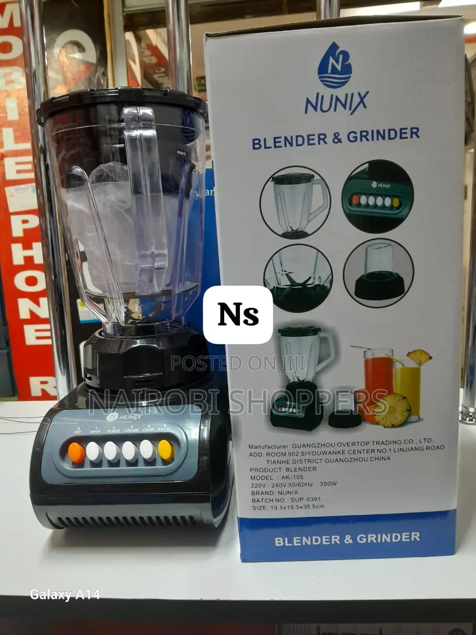 Nunix Blender Ak105 2 in 1 Blender