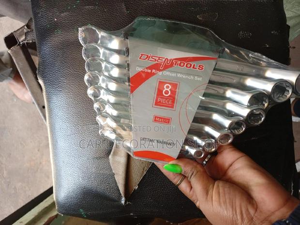 Brand New Chrome Vanadium 8pcs Double Ring Spanner Set - main view