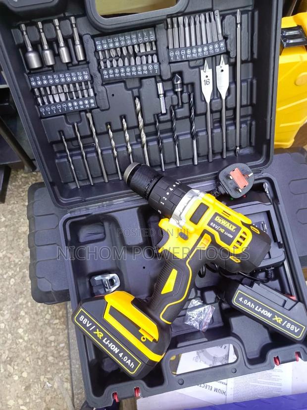 Portable Cordless 88v Hammer Drill With Impact - main view