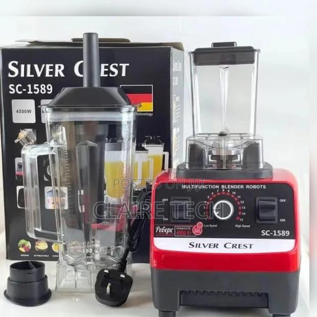 4500watts 2 in 1 Silver Crest Electric Commercial Blender - main view