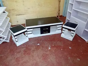 Coffee Table and 2 End Tables, Stools