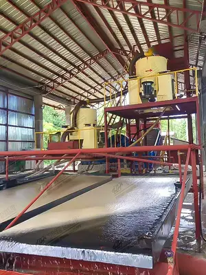 Small Gold Mining With Gold Concentrator 6S Shaking Table