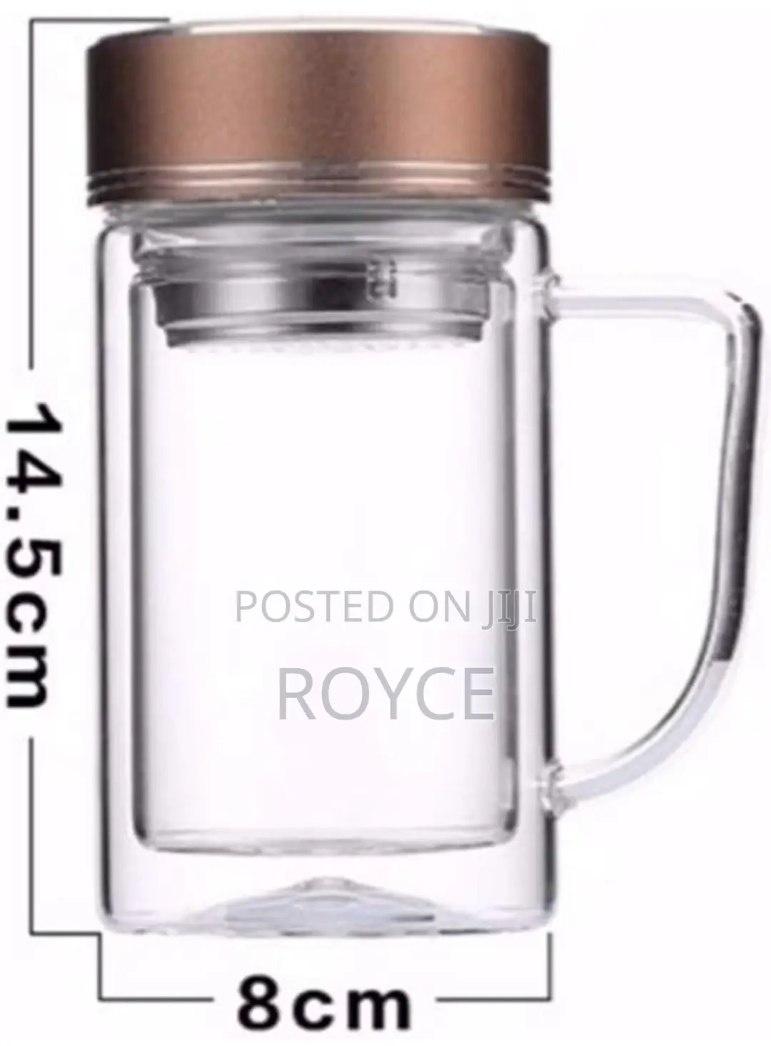 Borosilicate Double Wall Thermo Cup-550ml