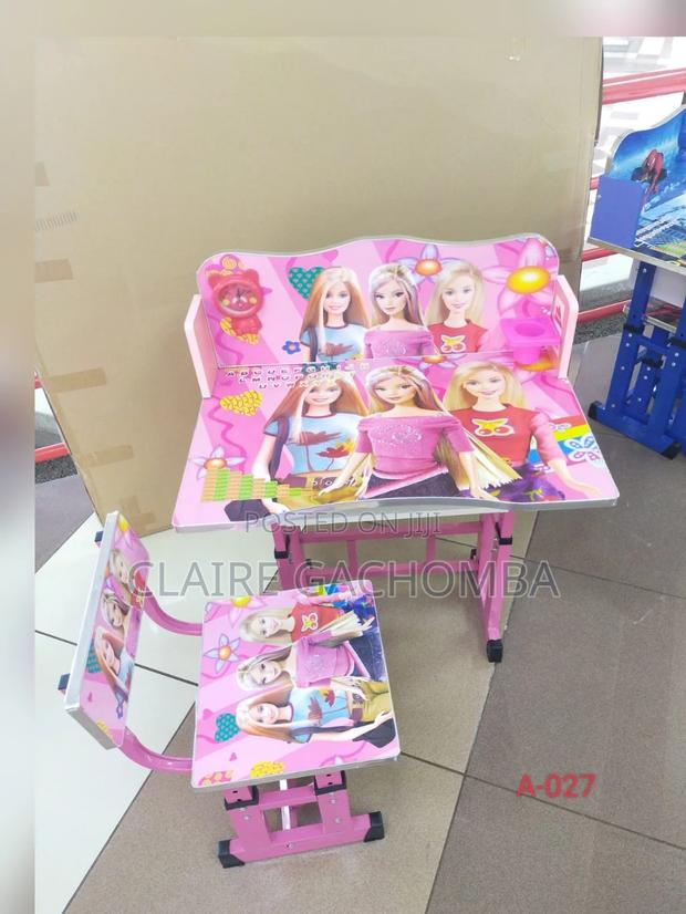 Pink Kids Study Table - main view