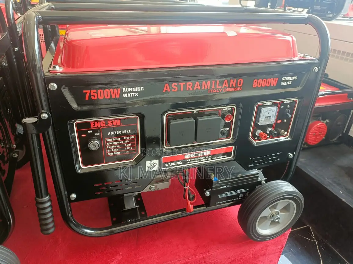 Astramilano 7.5kva Petrol Silent Generator Key Start Genset