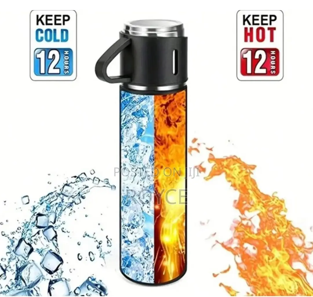3 in -1 Stainless Steel Vacuum Insulated Flask-(500ml)
