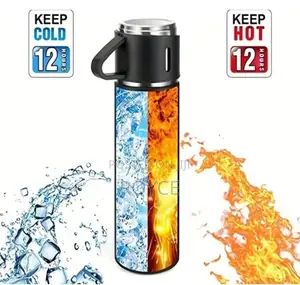 3 in -1 Stainless Steel Vacuum Insulated Flask-(500ml)