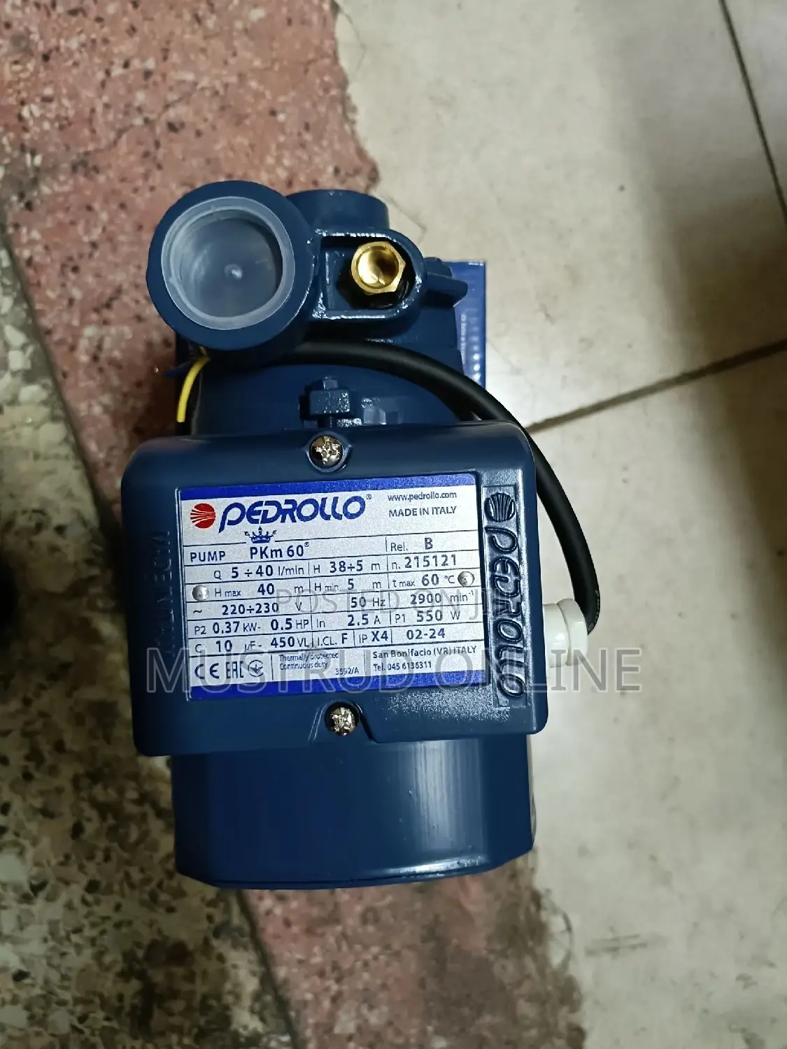 Pedrollo 0.5hp, 35m Head Booster Pump
