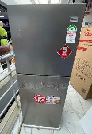 Ramtons 196 Litres Double Door No Frost Fridge, Silver-