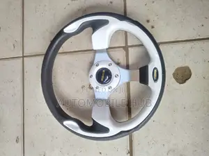 White Sports Momo Steering Wheel Covers