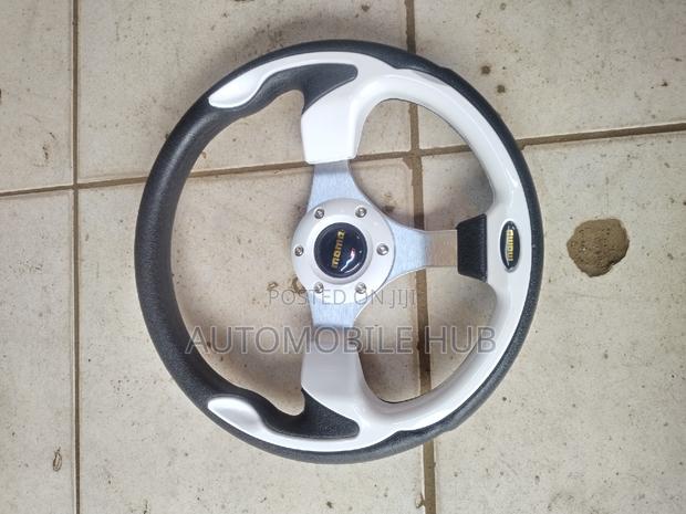 White Sports Momo Steering Wheel Covers