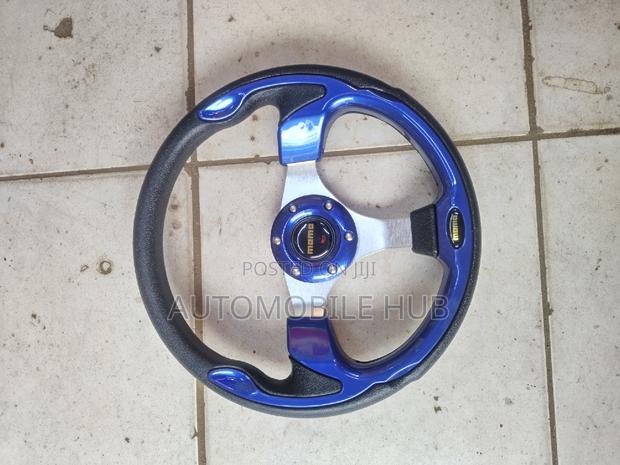 Blue Sports Steering Wheel Cover Momo - main view