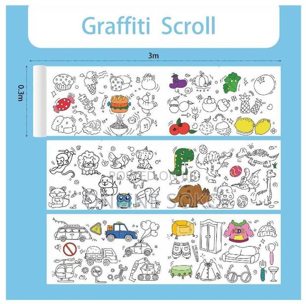 Kids DIY Art Craft Drawing Colouring Paper Roll – 3M - thumbnail 7