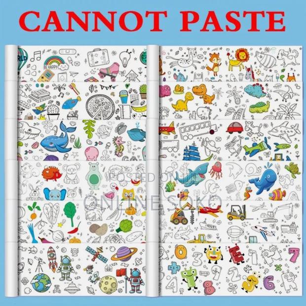Kids DIY Art Craft Drawing Colouring Paper Roll – 3M - thumbnail 9