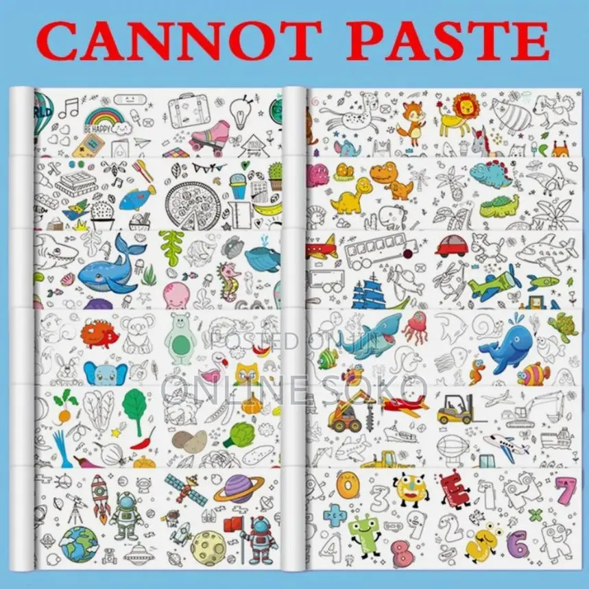 Kids DIY Art Craft Drawing Colouring Paper Roll – 3M